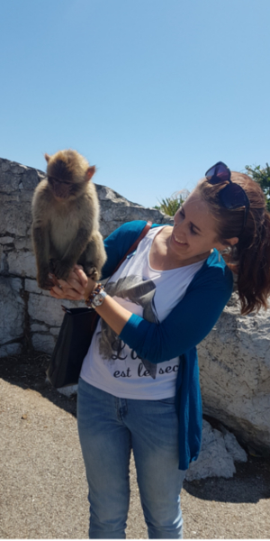 Girls with monkey 2