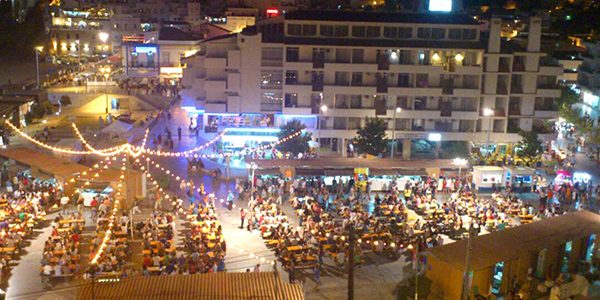 Albufeira old town at night